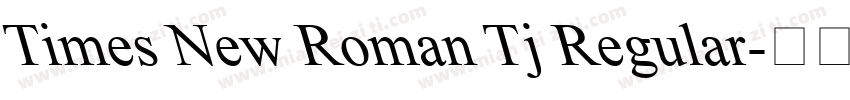 Times New Roman Tj Regular字体转换